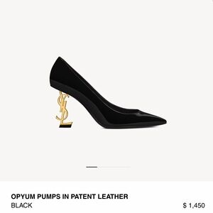 ✨SOLD✨Saint Laurent Opyum Pumps in Patent Leather w/Gold YSL Heel size 38